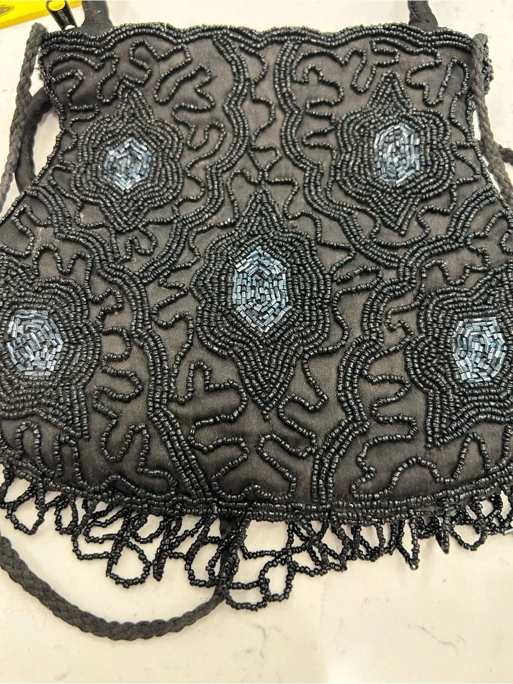 Black Beaded Evening Bag - Women Bags